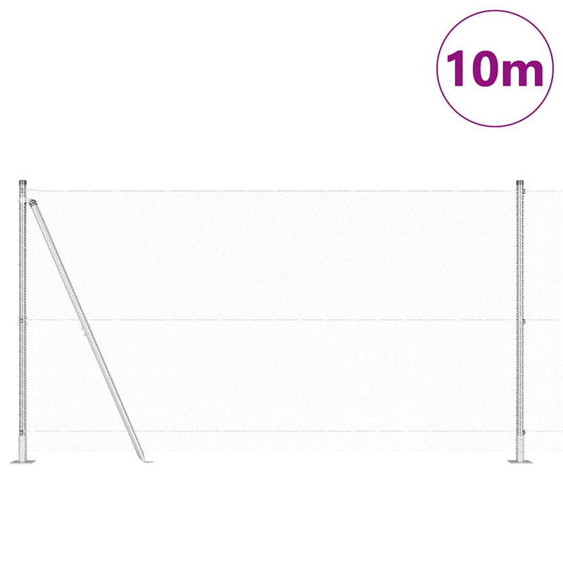 Load image into Gallery viewer, Vidaxl afrasteringspaal zilver 10 x 1,2 m (13 mm gaas) staal