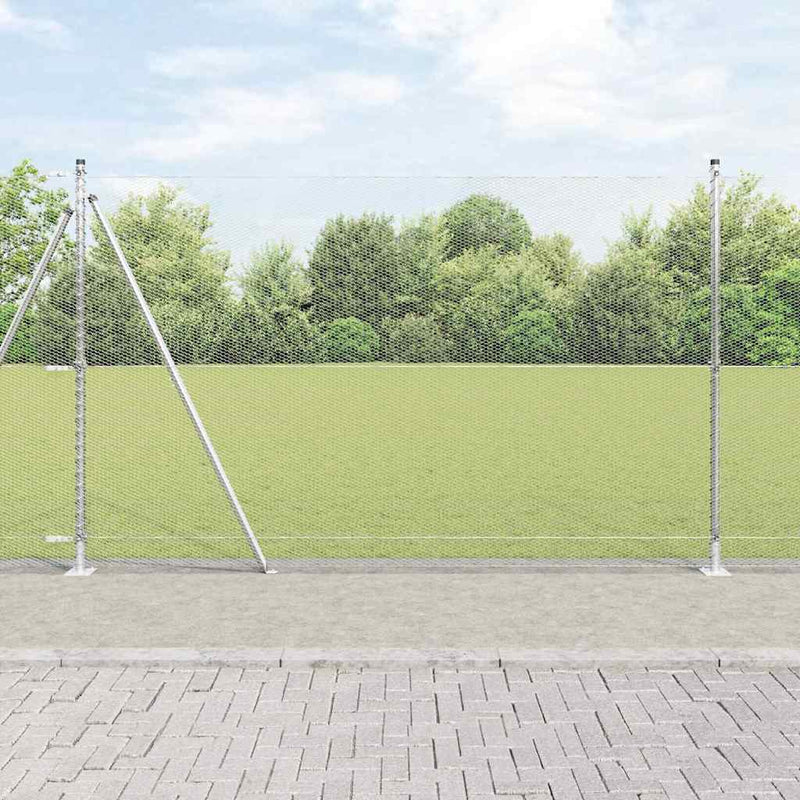 Load image into Gallery viewer, Vidaxl afrasteringspaal zilver 10 x 1,6 m (13 mm gaas) staal