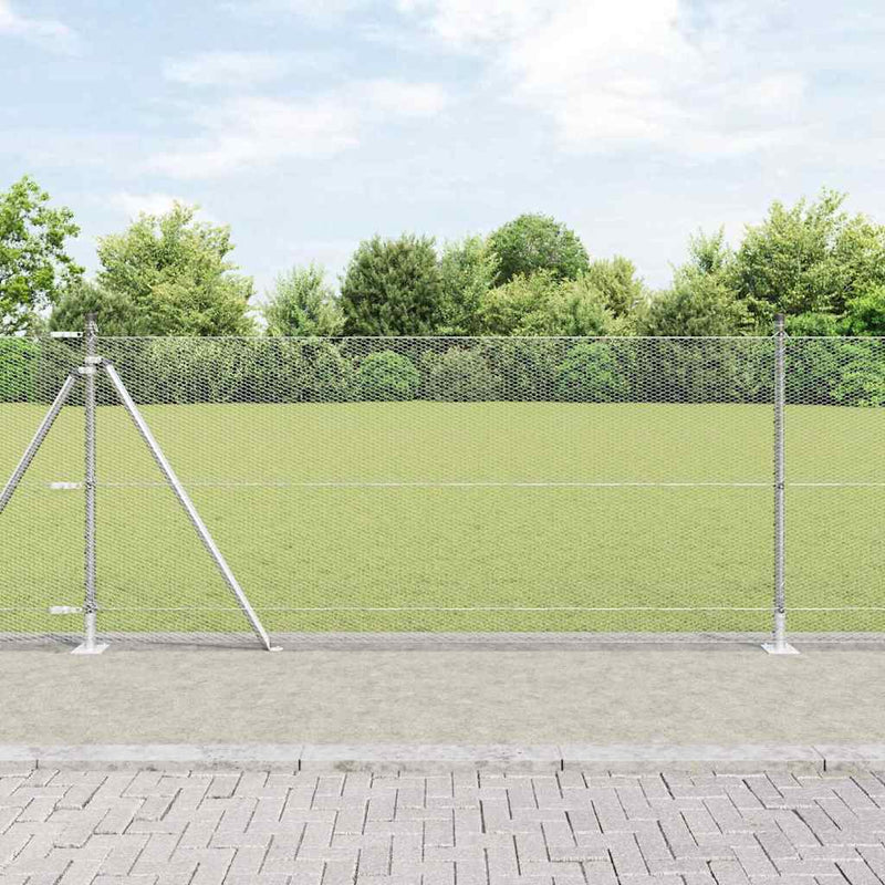 Load image into Gallery viewer, Vidaxl afrasteringspaal zilver 25 x 1 m (13 mm gaas) staal