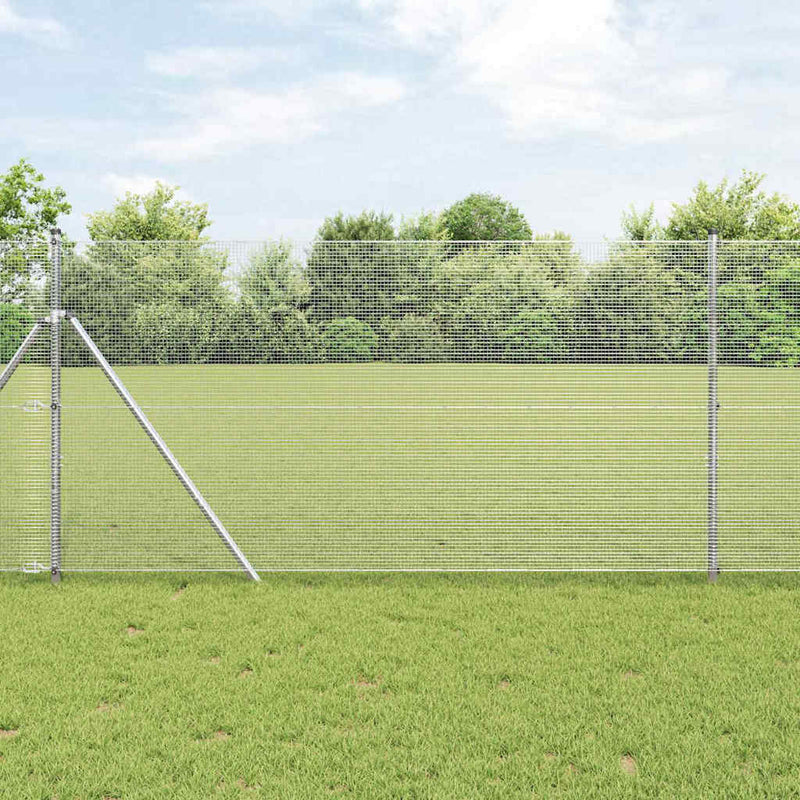 Load image into Gallery viewer, Vidaxl afrasteringspaal zilver 10 x 1,4 m (12 x 12 mm gaas) staal