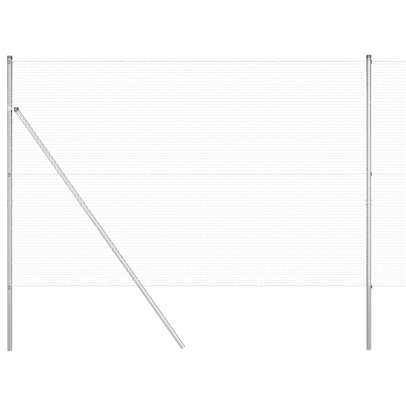 Load image into Gallery viewer, Vidaxl afrasteringspaal zilver 10 x 1,5 m (19 x 19 mm gaas) staal