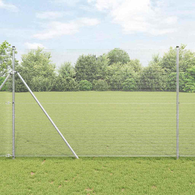 Load image into Gallery viewer, Vidaxl afrasteringspaal zilver 10 x 1,6 m (12 x 12 mm gaas) staal