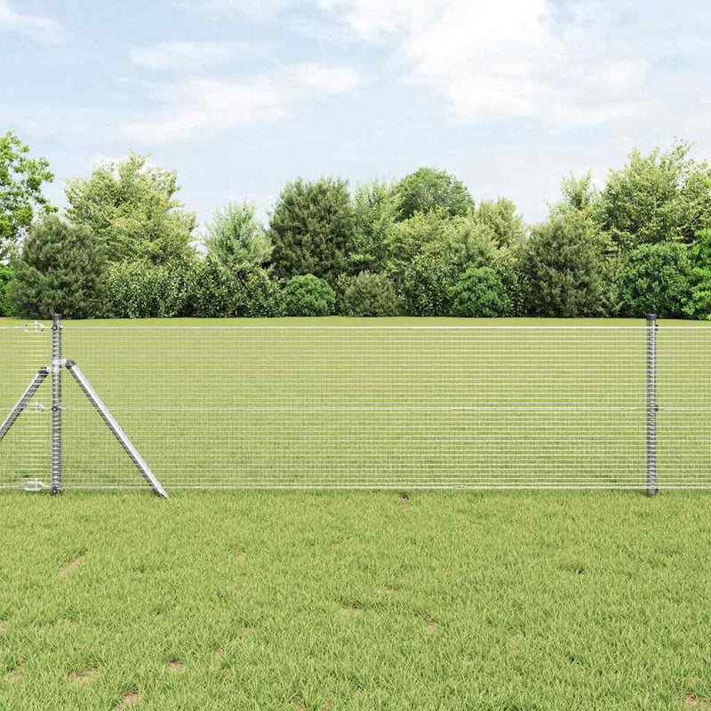 Load image into Gallery viewer, Vidaxl afrasteringspaal zilver 50 x 0,4 m (16 x 16 mm gaas) staal