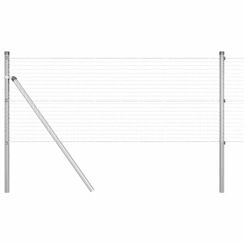 Load image into Gallery viewer, Vidaxl afrasteringspaal zilver 50 x 0,4 m (25 x 25 mm gaas) staal