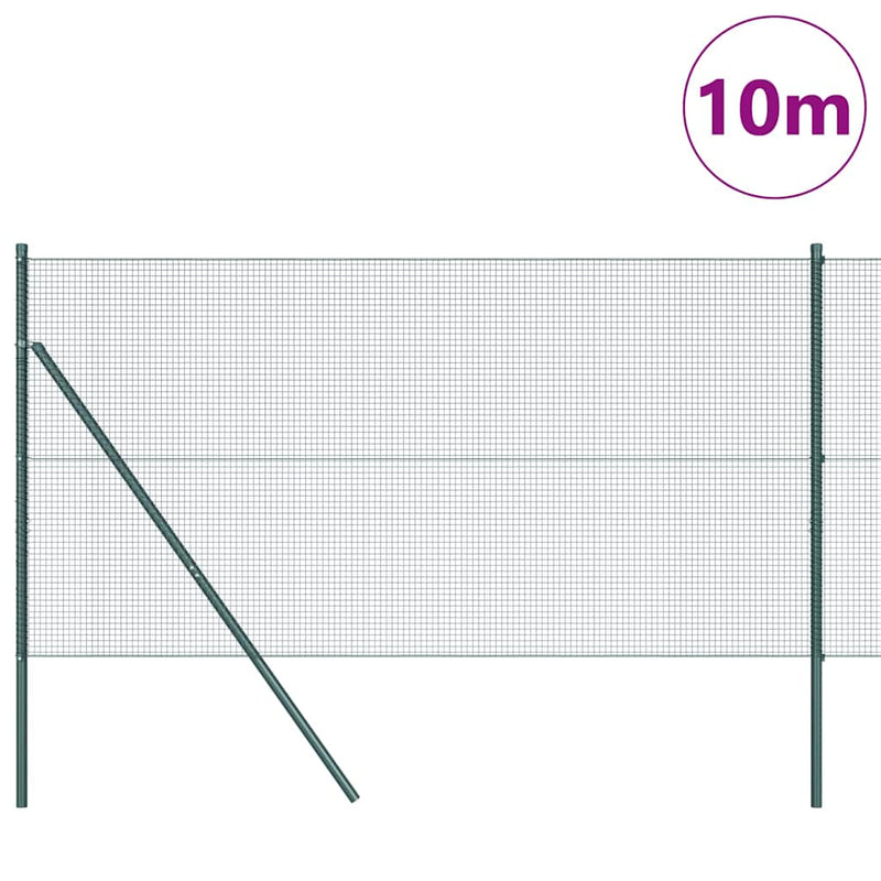 Load image into Gallery viewer, Vidaxl afrasteringspaal groen 10 x 1,4 m (16 x 16 mm gaas)