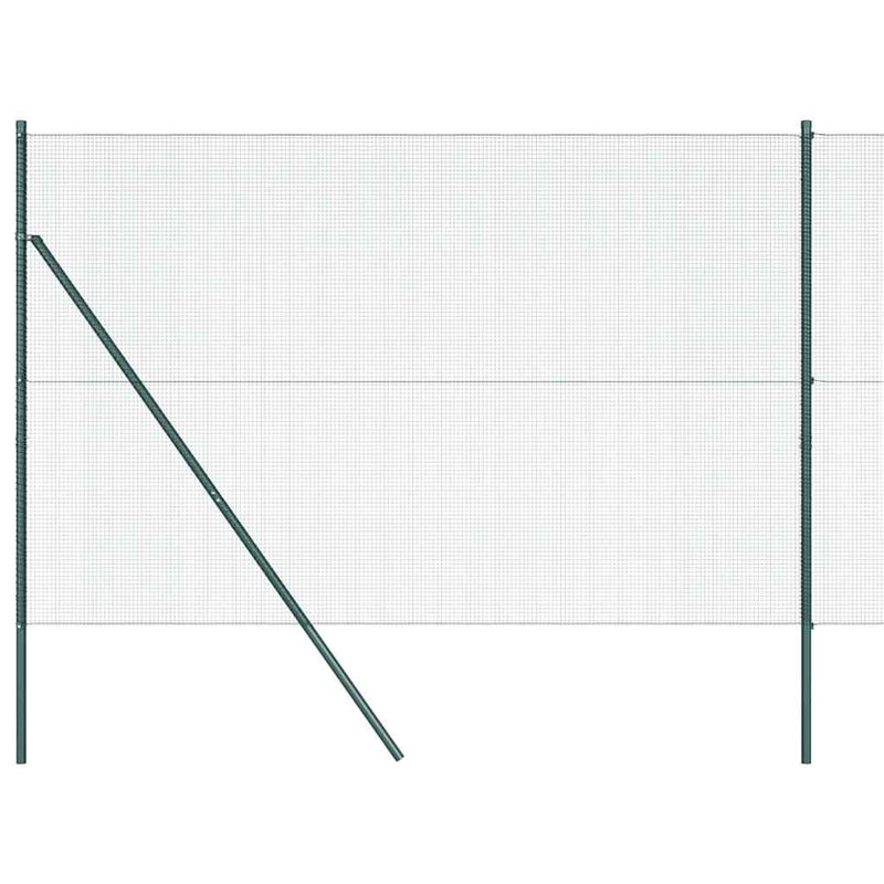 Load image into Gallery viewer, Vidaxl afrasteringspaal groen 10 x 1,5 m (12 x 12 mm gaas) staal