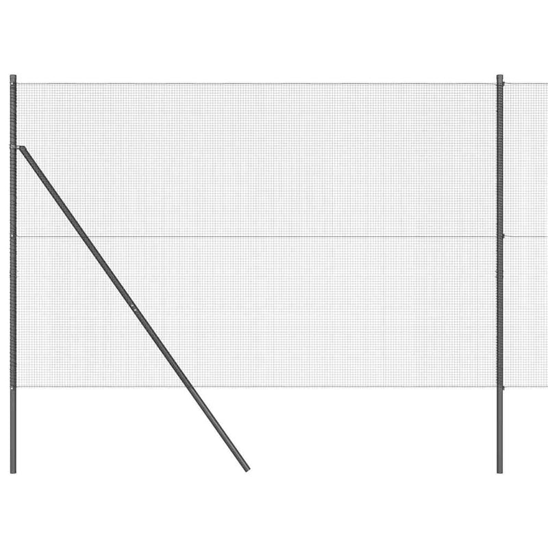 Load image into Gallery viewer, Vidaxl afrasteringspaal grijs 10 x 1,6 m (12 x 12 mm gaas)