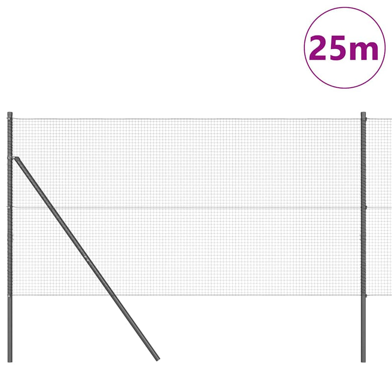 Load image into Gallery viewer, Vidaxl afrasteringspaal grijs 25 x 1,2 m (19 x 19 mm gaas)