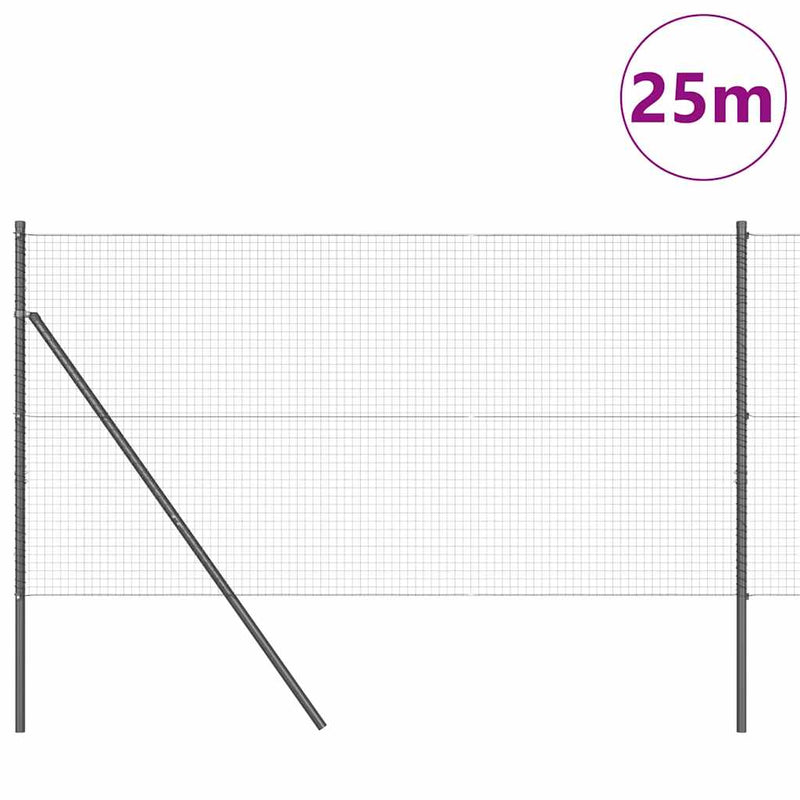 Load image into Gallery viewer, Vidaxl afrasteringspaal grijs 25 x 1,2 m (25 x 25 mm gaas)