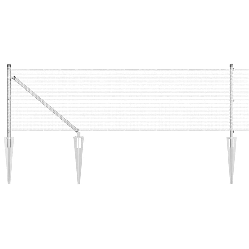 Load image into Gallery viewer, Vidaxl afrasteringspaal zilver 10 x 0,4 m (12 x 12 mm gaas) staal