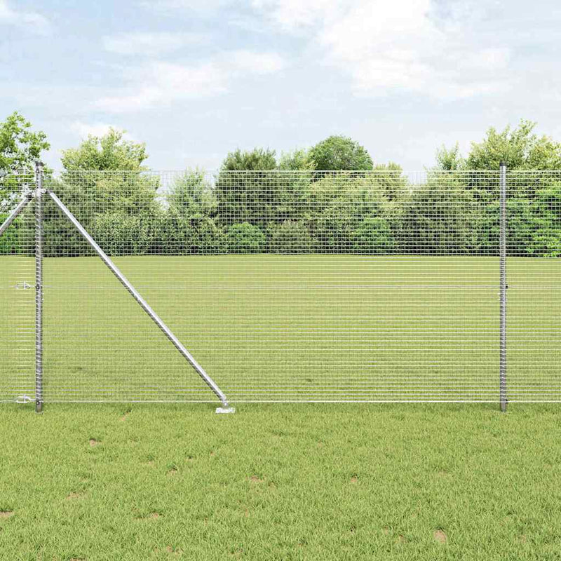 Load image into Gallery viewer, Vidaxl afrasteringspaal zilver 10 x 1,2 m (19 x 19 mm gaas) staal