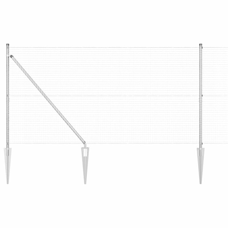 Load image into Gallery viewer, Vidaxl afrasteringspaal zilver 10 x 1,2 m (25 x 25 mm gaas) staal