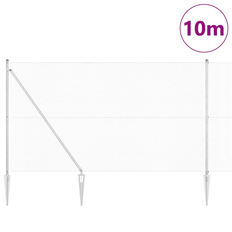 Load image into Gallery viewer, Vidaxl afrasteringspaal zilver 10 x 1,5 m (12 x 12 mm gaas) staal