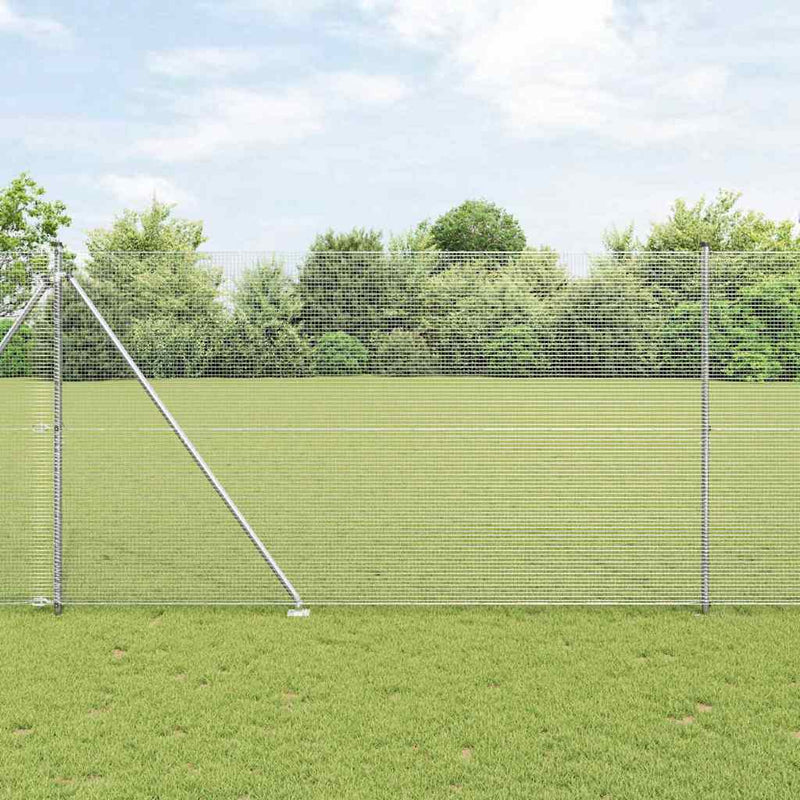 Load image into Gallery viewer, Vidaxl afrasteringspaal zilver 10 x 1,6 m (16 x 16 mm gaas) staal