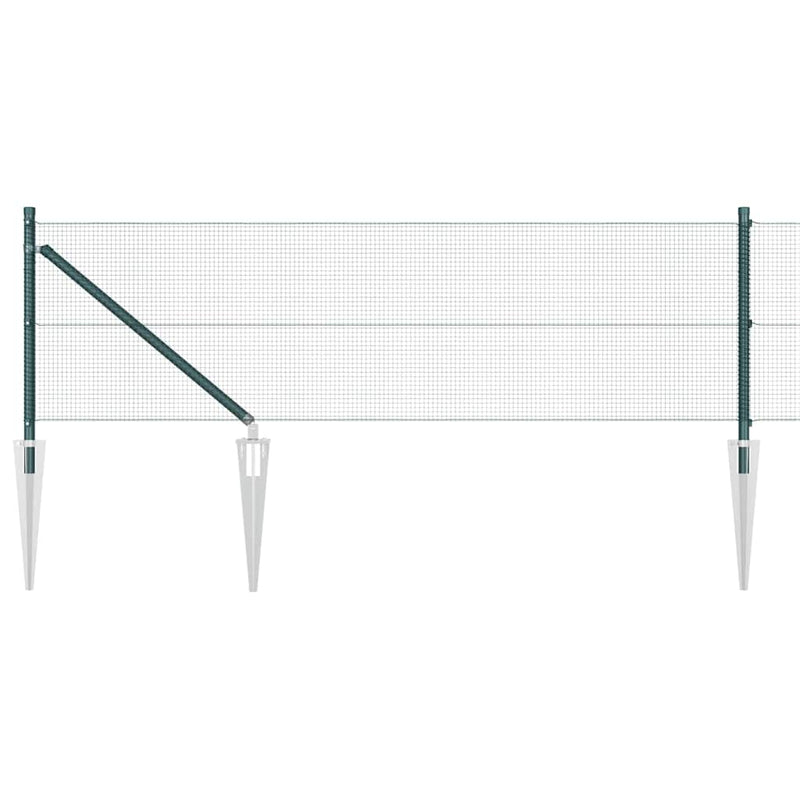 Load image into Gallery viewer, Vidaxl afrasteringspaal groen 10 x 0,8 m (12 x 12 mm gaas)