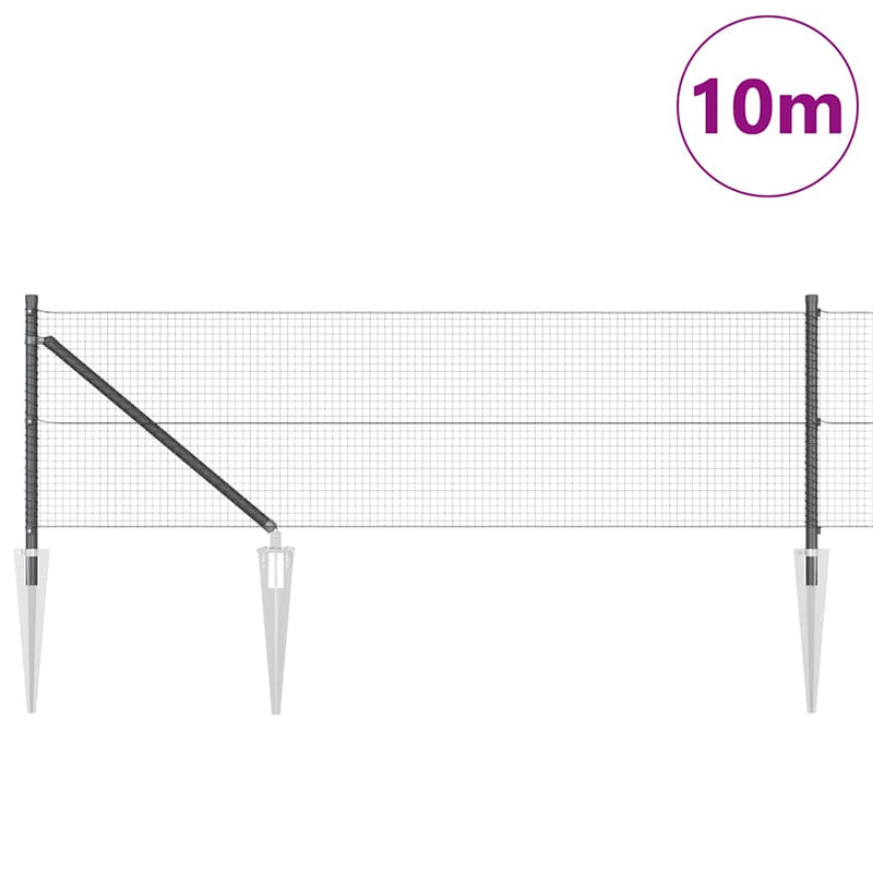 Load image into Gallery viewer, Vidaxl afrasteringspaal grijs 10 x 0,6 m (19 x 19 mm gaas)