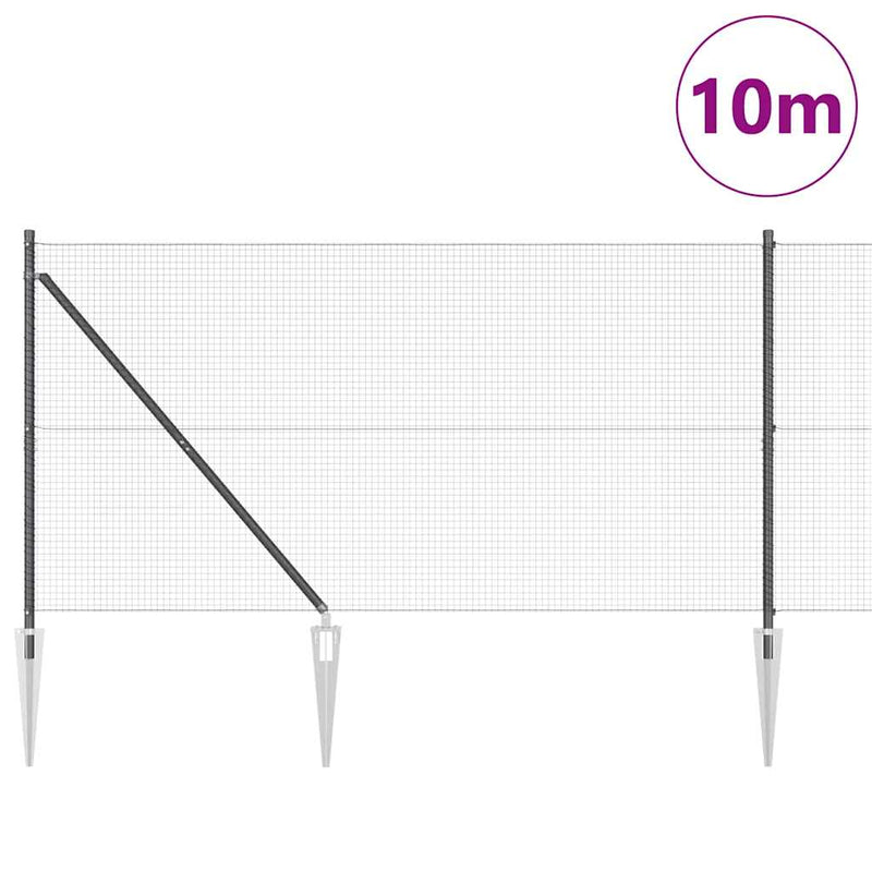 Load image into Gallery viewer, Vidaxl afrasteringspaal grijs 10 x 1,2 m (19 x 19 mm gaas)