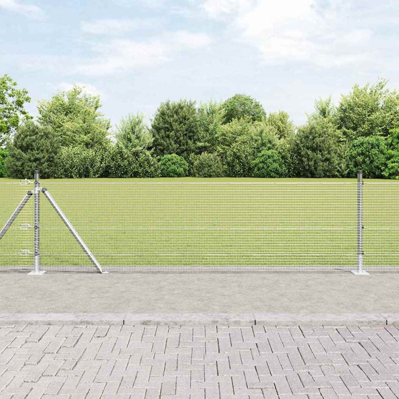 Load image into Gallery viewer, Vidaxl afrasteringspaal zilver 10 x 0,6 m (16 x 16 mm gaas) staal