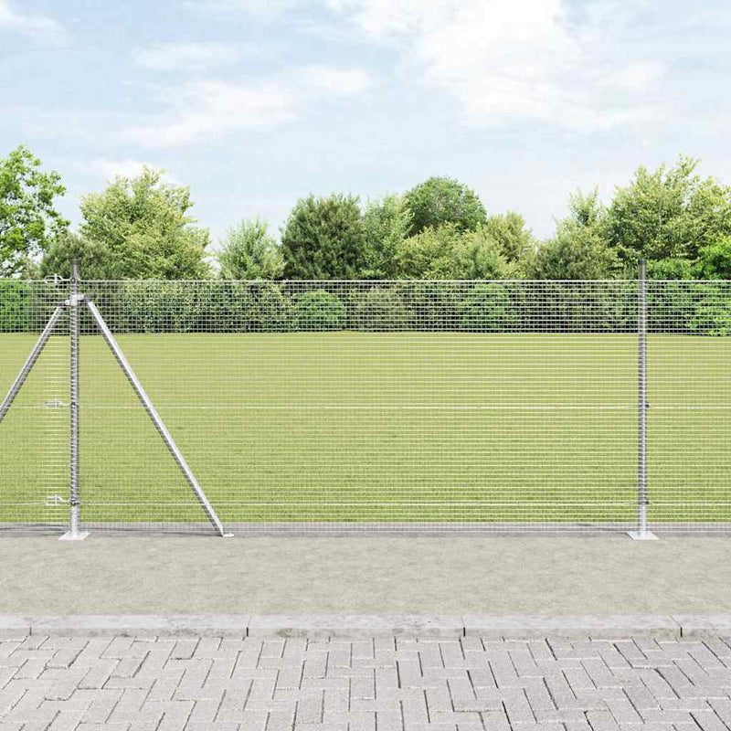 Load image into Gallery viewer, Vidaxl afrasteringspaal zilver 10 x 1 m (16 x 16 mm gaas) staal