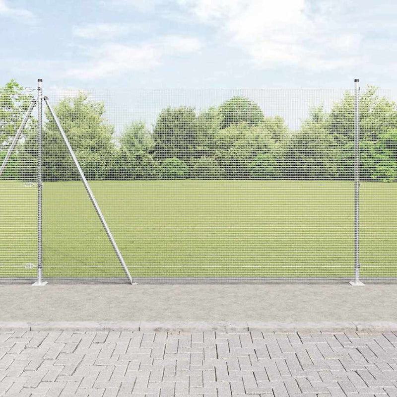 Load image into Gallery viewer, Vidaxl afrasteringspaal zilver 10 x 1,4 m (12 x 12 mm gaas) staal