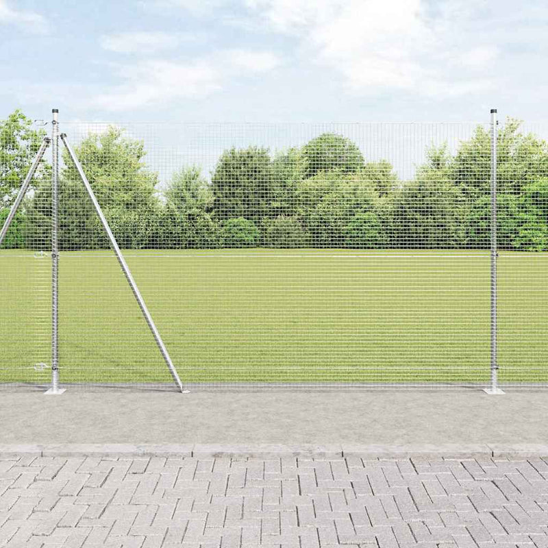 Load image into Gallery viewer, Vidaxl afrasteringspaal zilver 10 x 1,4 m (19 x 19 mm gaas) staal