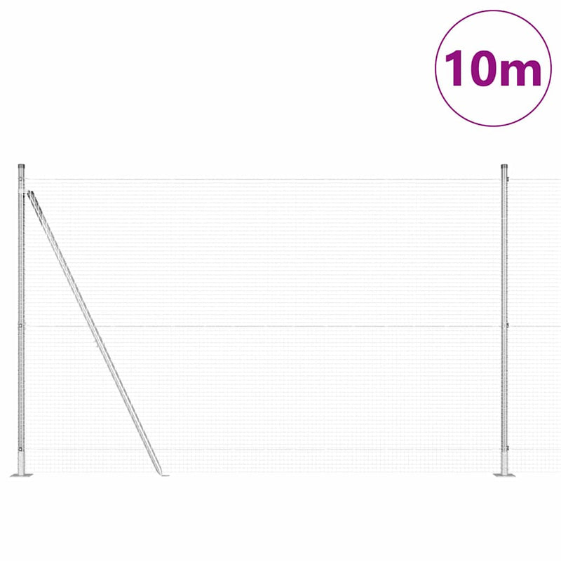 Load image into Gallery viewer, Vidaxl afrasteringspaal zilver 10 x 1,4 m (19 x 19 mm gaas) staal