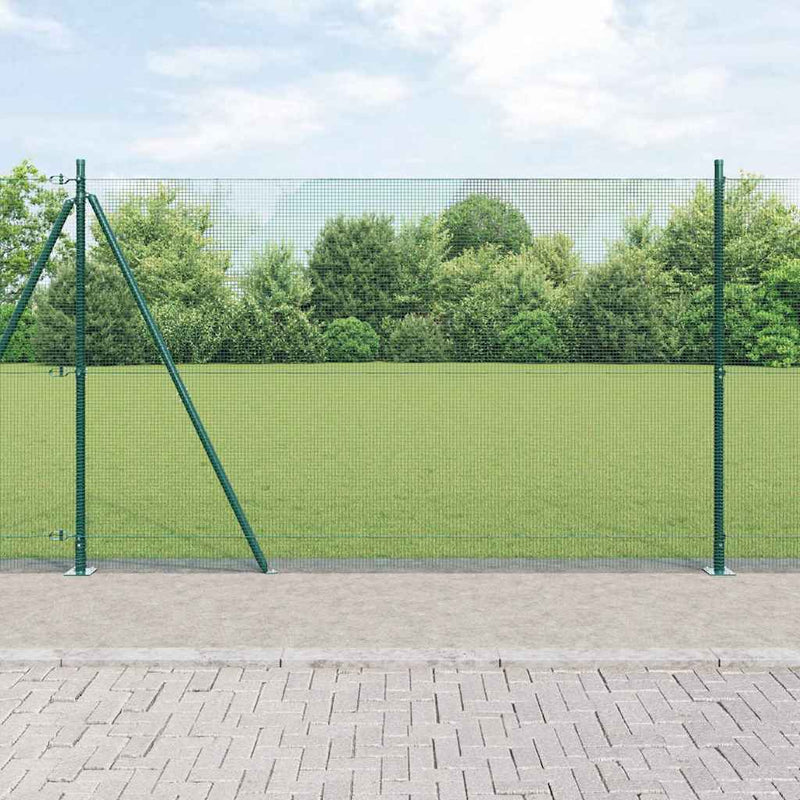 Load image into Gallery viewer, Vidaxl afrasteringspaal groen 10 x 1,4 m (12 x 12 mm gaas)