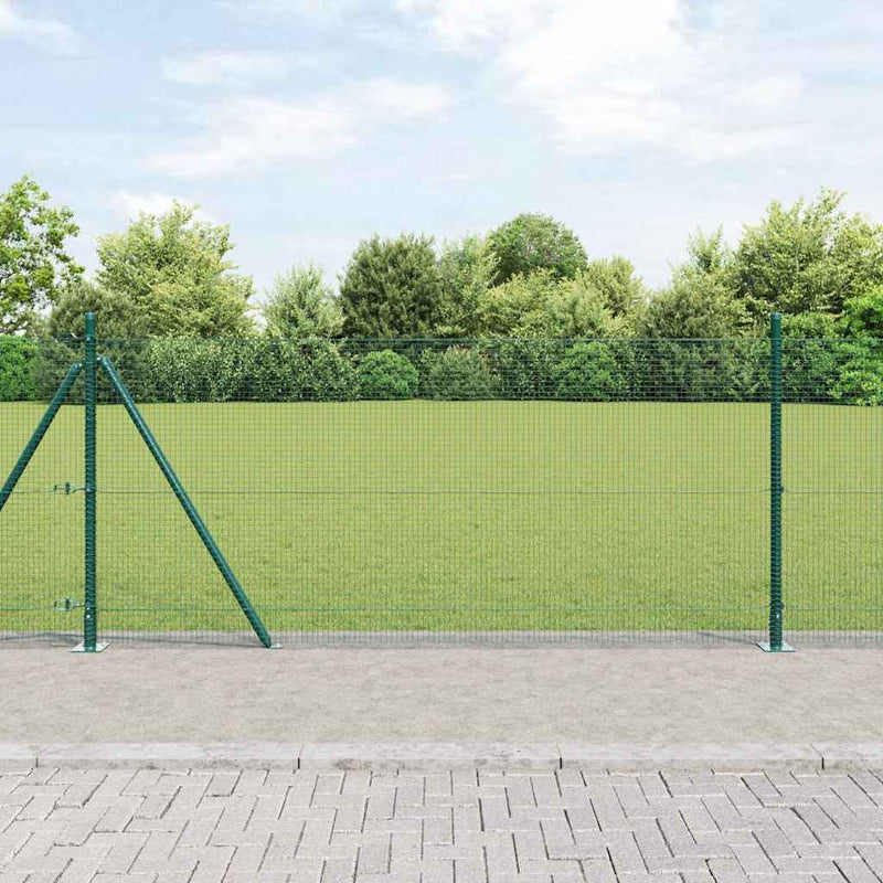 Load image into Gallery viewer, Vidaxl afrasteringspaal groen 25 x 1 m (16 x 16 mm gaas) staal