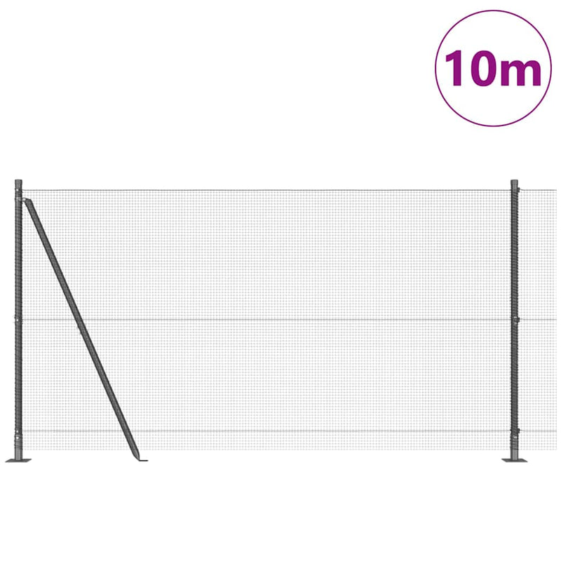 Load image into Gallery viewer, Vidaxl afrasteringspaal grijs 10 x 1,2 m (12 x 12 mm gaas)