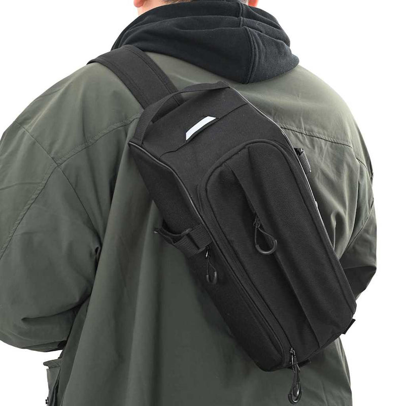 Load image into Gallery viewer, Vidaxl fietstas zwart 38 x 16 x 16 cm polyester