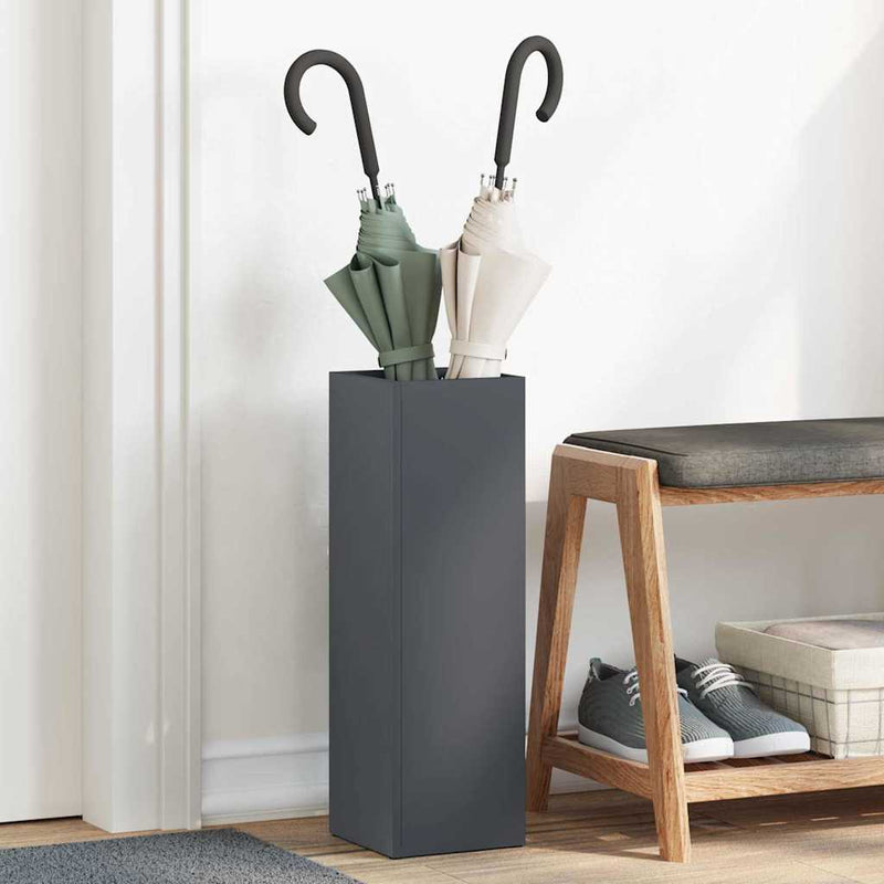 Load image into Gallery viewer, Vidaxl paraplu standaard antraciet 15,5 x 15,5 x 49 cm metaal