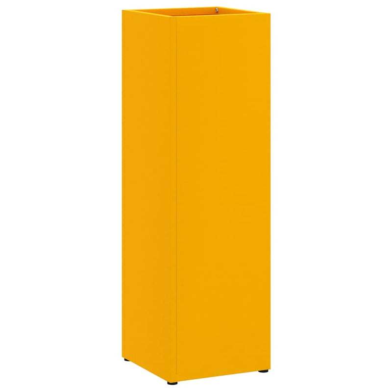 Load image into Gallery viewer, Vidaxl paraplu standaard mosterdgeel 15,5 x 15,5 x 49 cm metaal