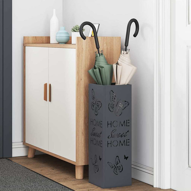 Load image into Gallery viewer, Vidaxl paraplu standaard antraciet 15,5 x 15,5 x 49 cm metaal