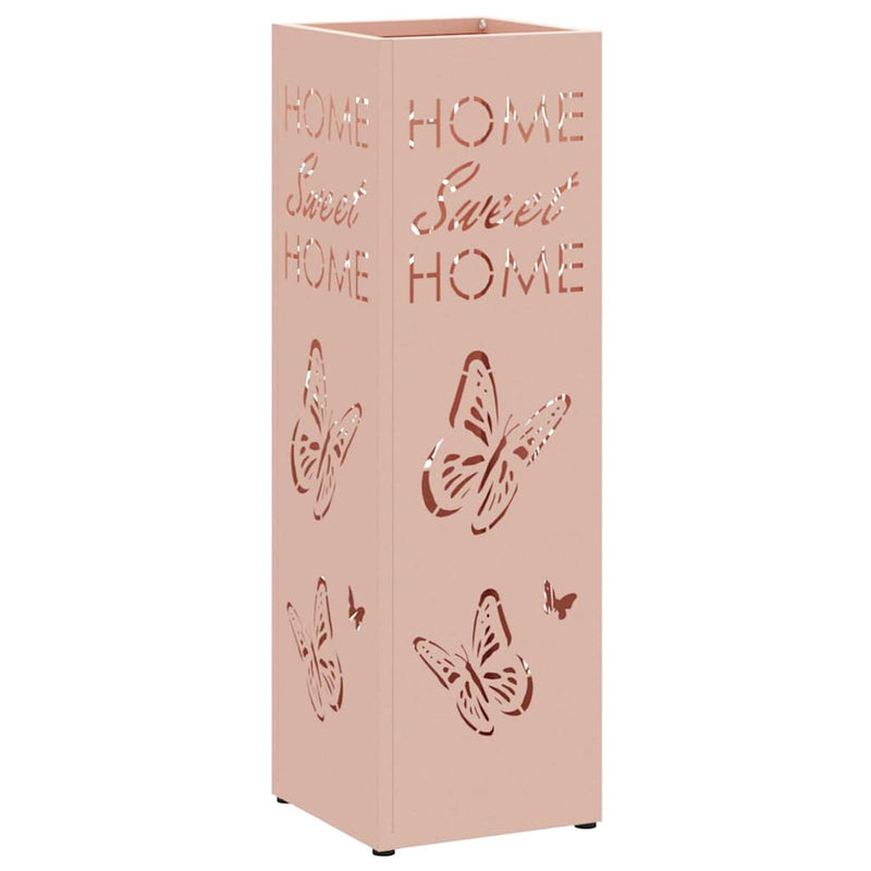 Load image into Gallery viewer, Vidaxl paraplu standaard met opslag roze 15,5 x 15,5 x 49 cm metaal