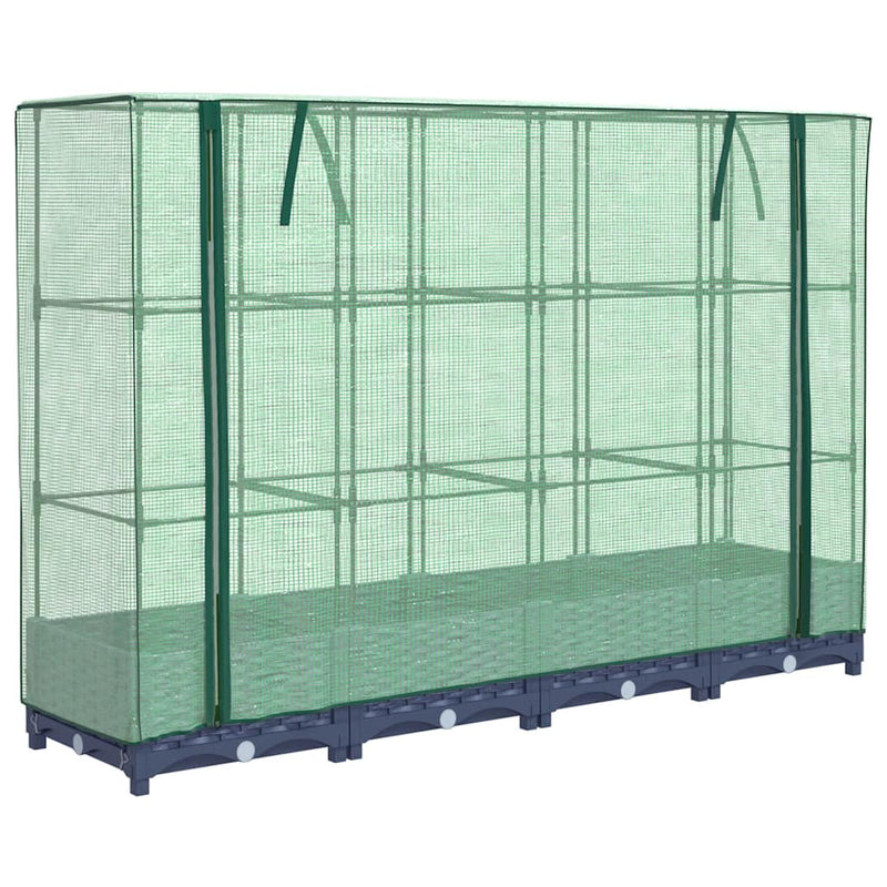 Load image into Gallery viewer, Vidaxl verhoogde plantenbak met kashoes rotanlook 160x40x123 cm