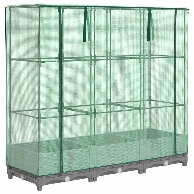 Load image into Gallery viewer, Vidaxl plantenbak verhoogd met kashoes 120x40x123 cm rattanlook