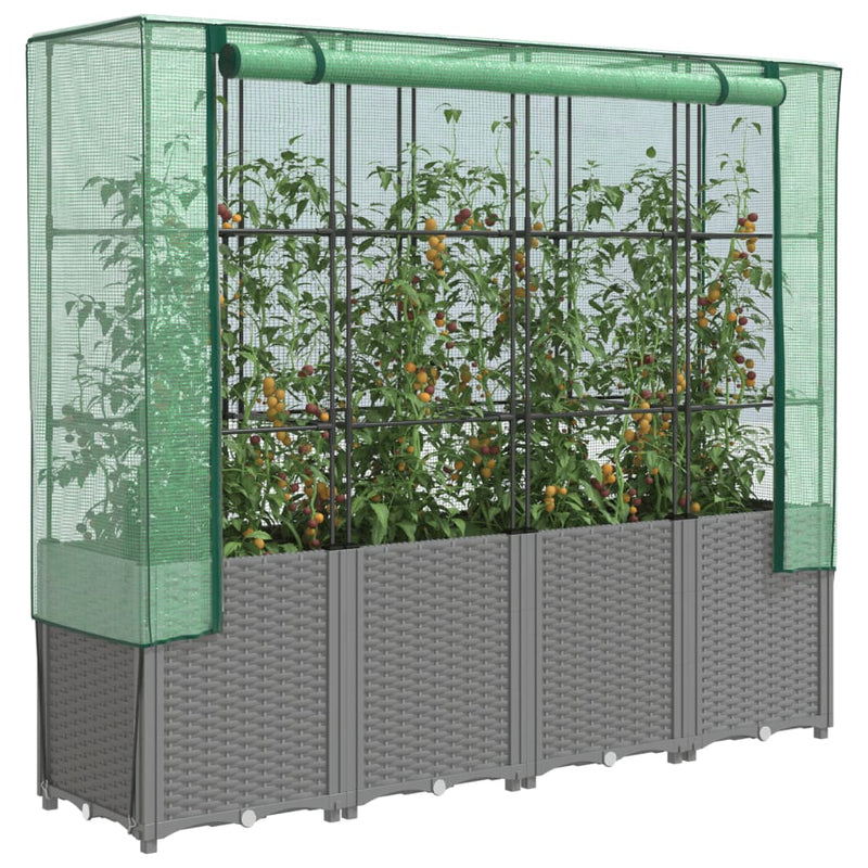 Load image into Gallery viewer, Vidaxl plantenbak verhoogd met kashoes 160x40x153 cm rattanlook