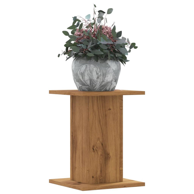 Load image into Gallery viewer, Vidaxl plantenstandaards 2 st 30x30x40 cm hout artisanaal eiken
