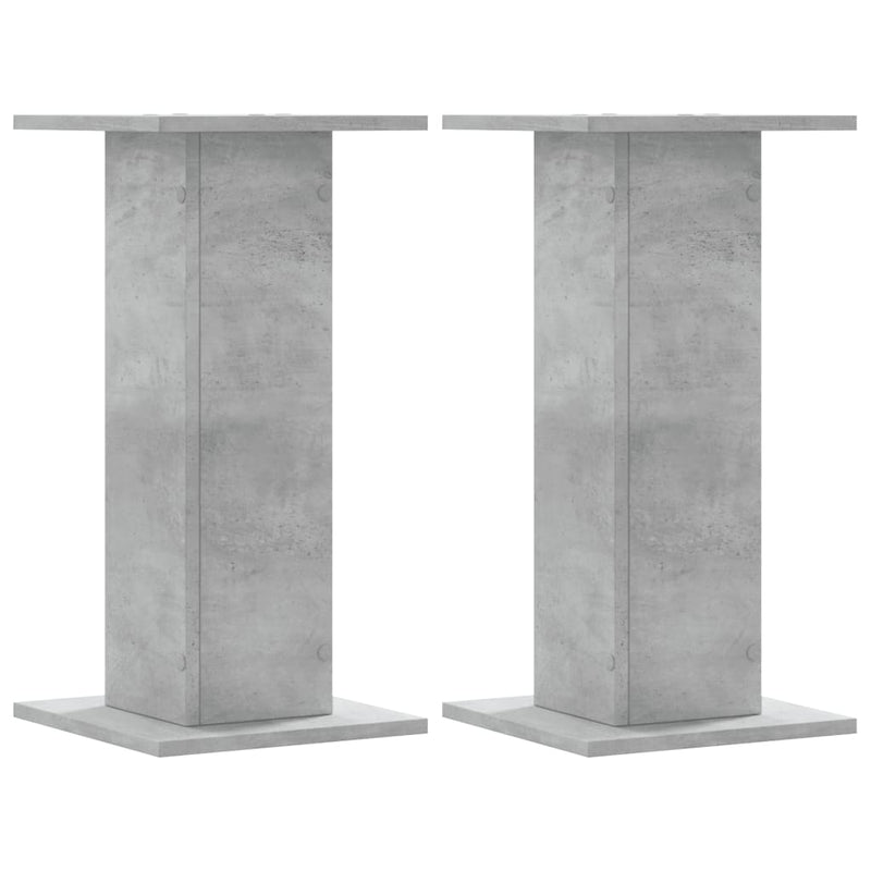 Load image into Gallery viewer, Vidaxl plantenstandaards 2 st 30x30x60 cm bewerkt hout betongrijs