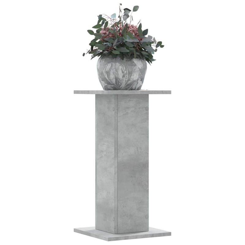 Load image into Gallery viewer, Vidaxl plantenstandaards 2 st 30x30x60 cm bewerkt hout betongrijs