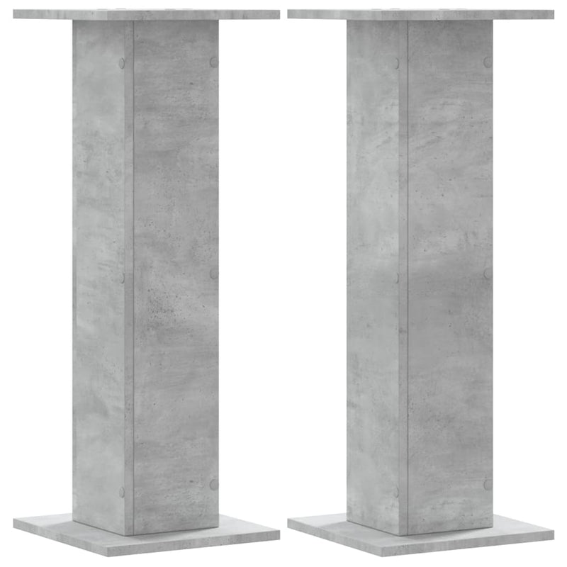 Load image into Gallery viewer, Vidaxl plantenstandaards 2 st 30x30x80 cm bewerkt hout betongrijs