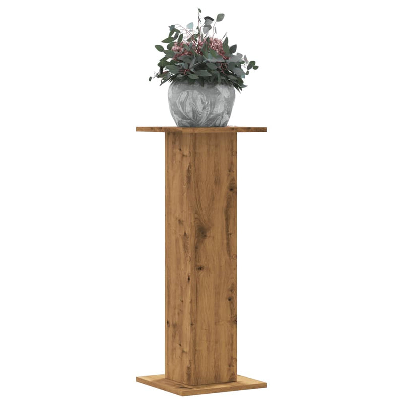 Load image into Gallery viewer, Vidaxl plantenstandaards 2 st 30x30x80 cm hout artisanaal eiken