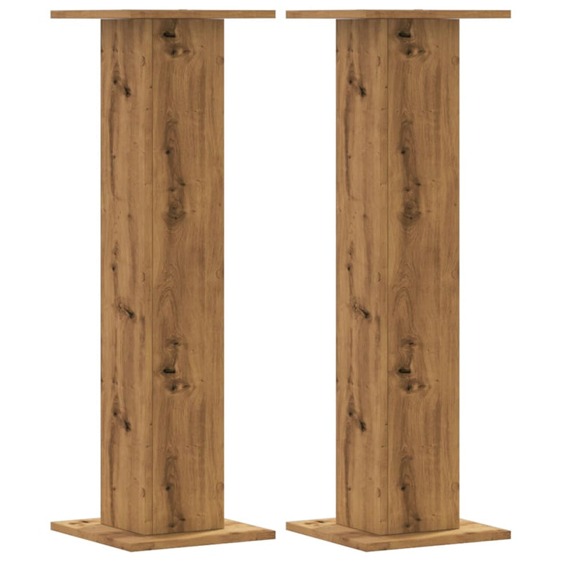 Load image into Gallery viewer, Vidaxl plantenstandaards 2 st 30x30x95 cm hout artisanaal eiken