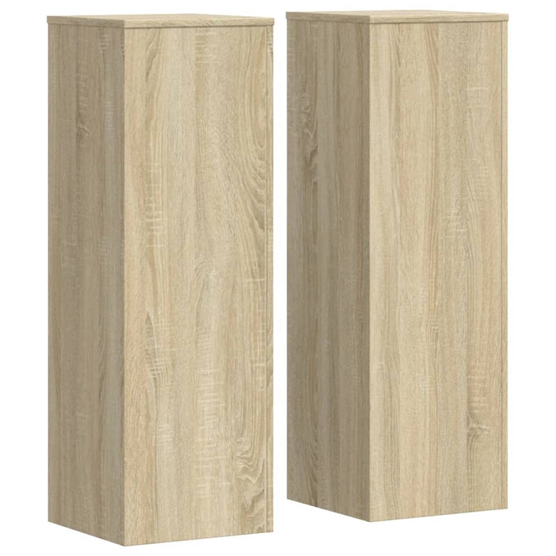 Load image into Gallery viewer, VidaXL Plantenstandaards 2 st 33x33x100 cm bewerkt hout sonoma eiken