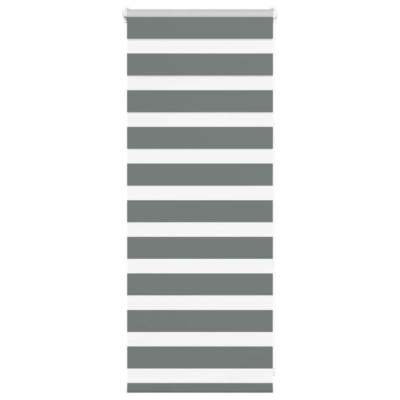 Load image into Gallery viewer, Vidaxl zebra rolgordijn 65x100 cm stofbreedte 60,9 cm donkergrijs