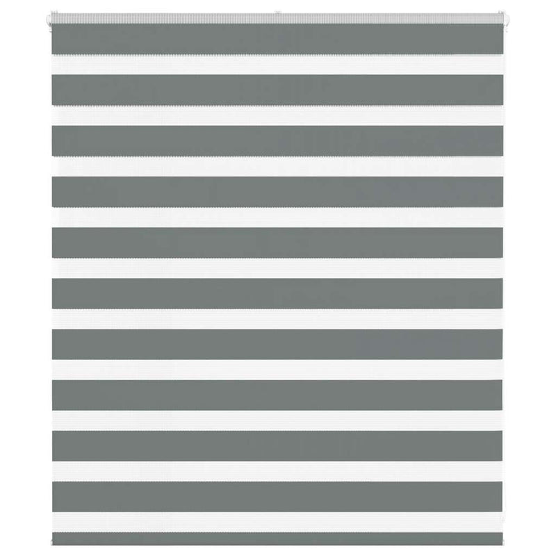 Load image into Gallery viewer, Vidaxl zebra rolgordijn 130x100 cm stofbreedte 125,9 cm donkergrijs