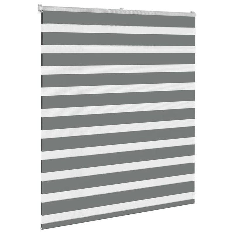 Load image into Gallery viewer, Vidaxl zebra rolgordijn 130x100 cm stofbreedte 125,9 cm donkergrijs