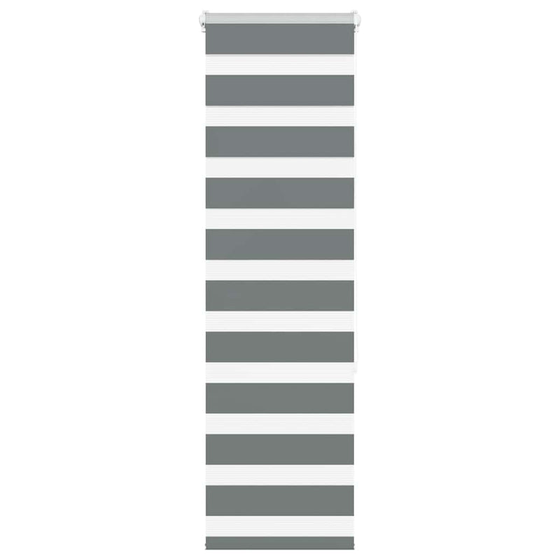 Load image into Gallery viewer, Vidaxl zebra rolgordijn 45x150 cm stofbreedte 40,9 cm donkergrijs