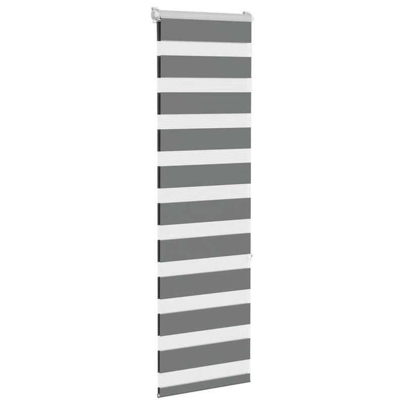 Load image into Gallery viewer, Vidaxl zebra rolgordijn 45x150 cm stofbreedte 40,9 cm donkergrijs