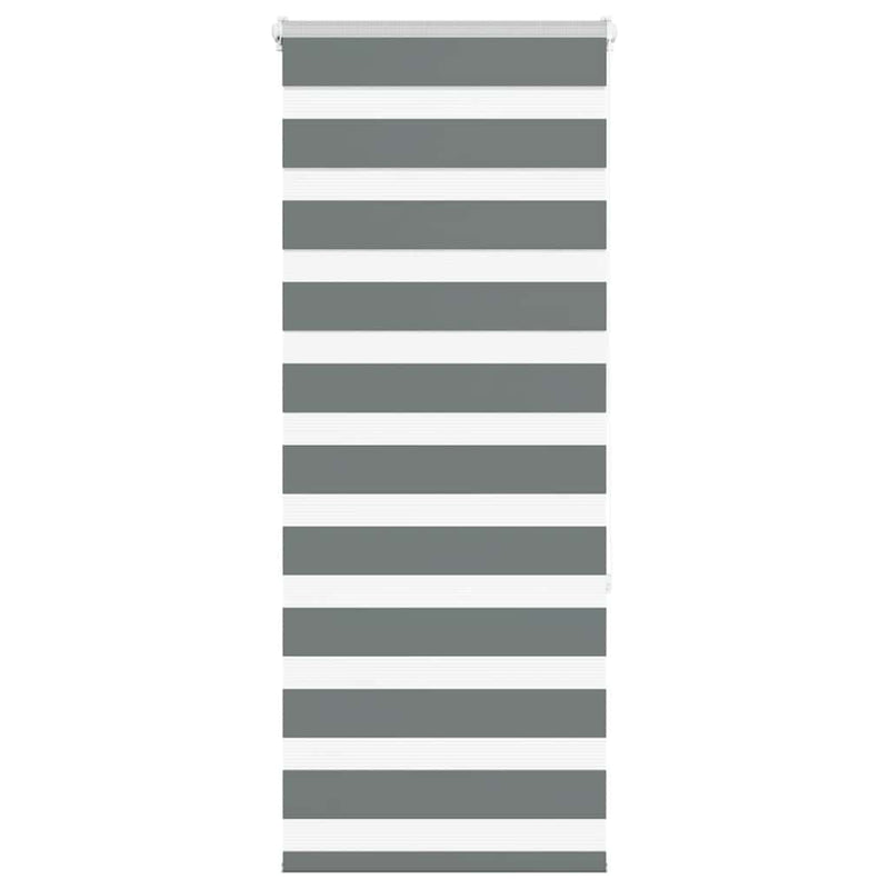 Load image into Gallery viewer, Vidaxl zebra rolgordijn 60x150 cm stofbreedte donkergrijs 55,9 cm